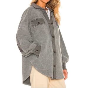 Free People Button-Up Fleece shacket